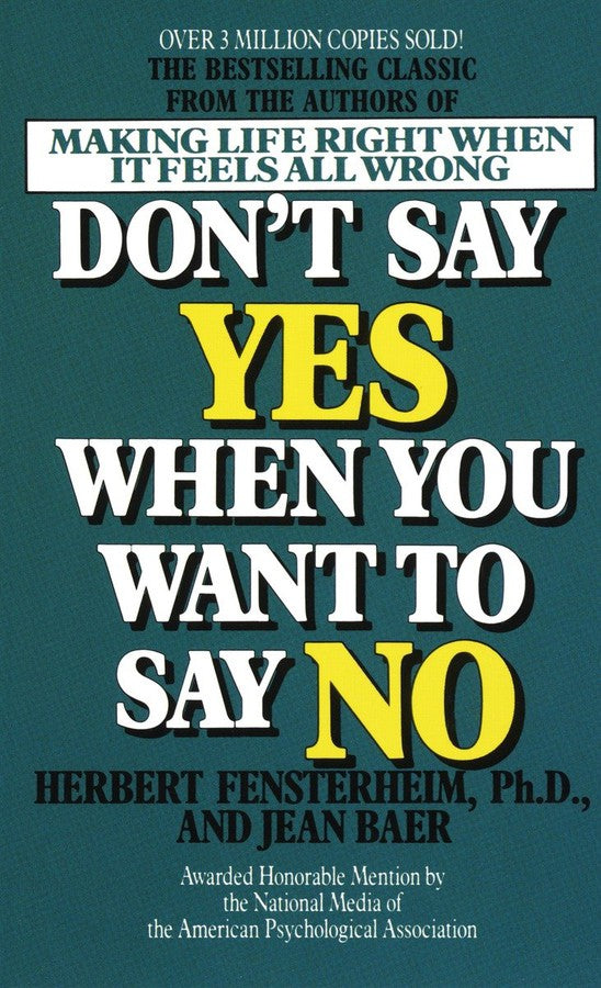 Don't Say Yes When You Want to Say No-Self-help/ personal development/ practical advice-買書書 BuyBookBook