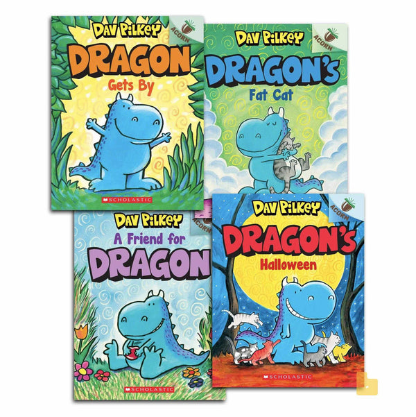 Dragon (正版) #01-04 Bundle (Acorn) (Dav Pilkey) Scholastic