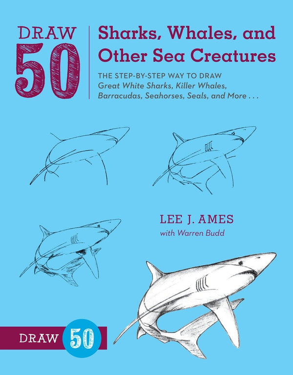 Draw 50 Sharks, Whales, and Other Sea Creatures-Art: general-買書書 BuyBookBook