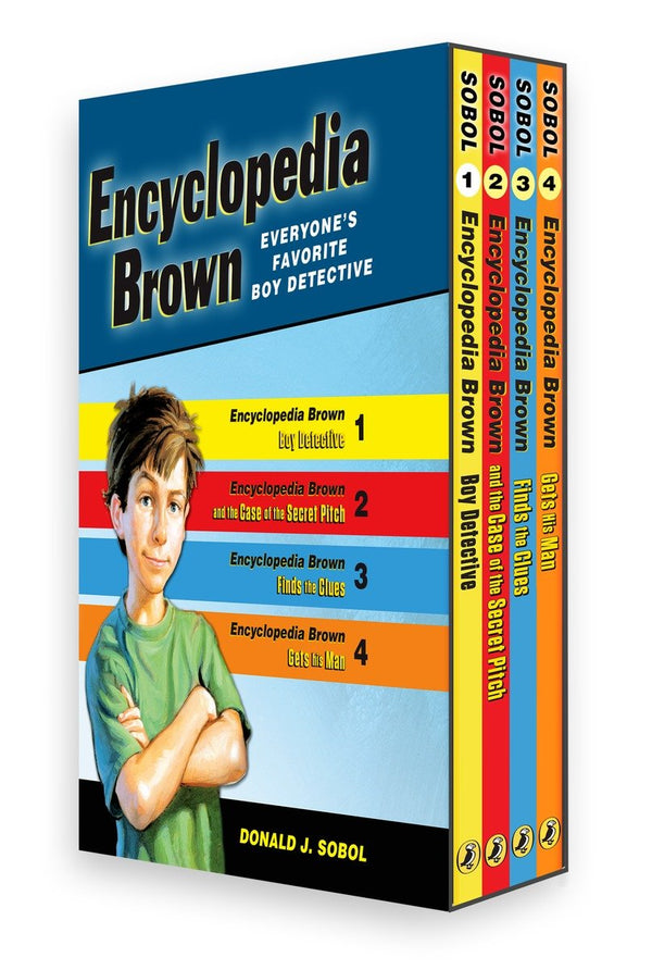 Encyclopedia Brown Box Set (4 Books)-Children’s / Teenage fiction: Family and home stories-買書書 BuyBookBook