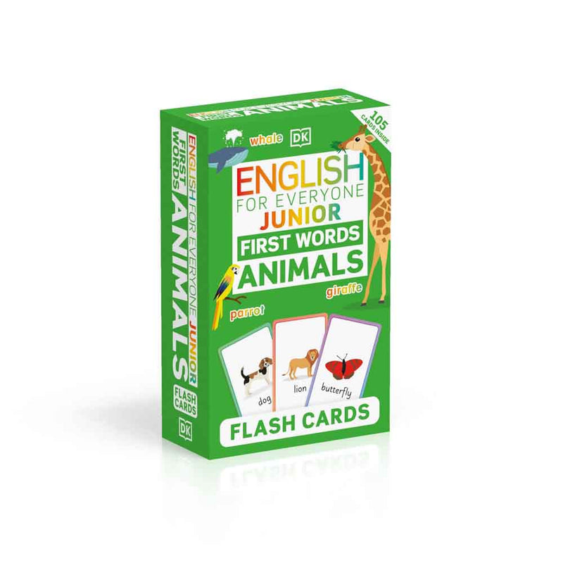 English for Everyone Junior First Words Animals Flash Cards-Children’s / Teenage reference material-買書書 BuyBookBook