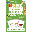 English for Everyone Junior First Words Animals Flash Cards-Children’s / Teenage reference material-買書書 BuyBookBook
