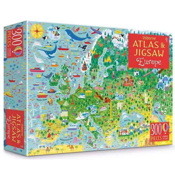 Europe Atlas (Usborne Book and Jigsaw (300pcs) Usborne