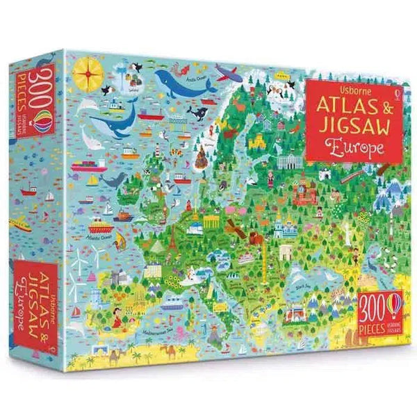 Europe Atlas (Usborne Book and Jigsaw (300pcs) Usborne