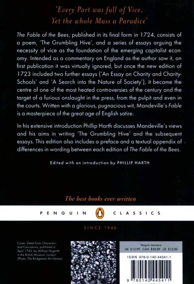 Fable of the Bees, The (Penguin Classics) (Bernard Mandeville)-Nonfiction: 政治經濟 Politics & Economics-買書書 BuyBookBook