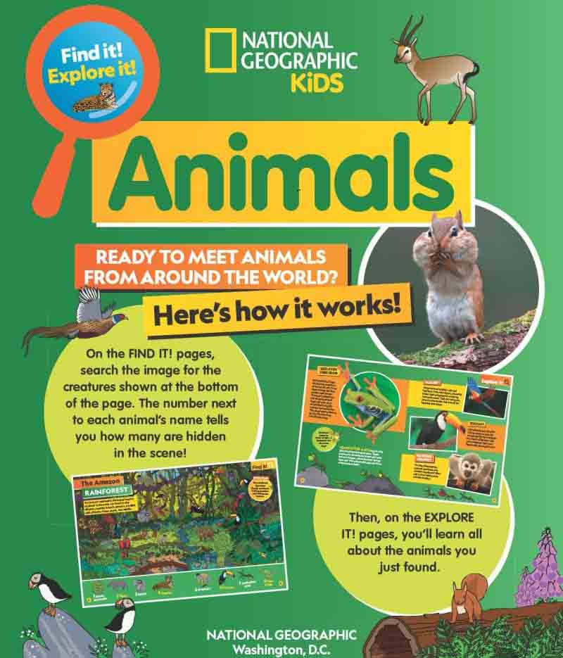 Find It! Explore It! Animals (National Geographic Kids)-Nonfiction: 動物植物 Animal & Plant-買書書 BuyBookBook