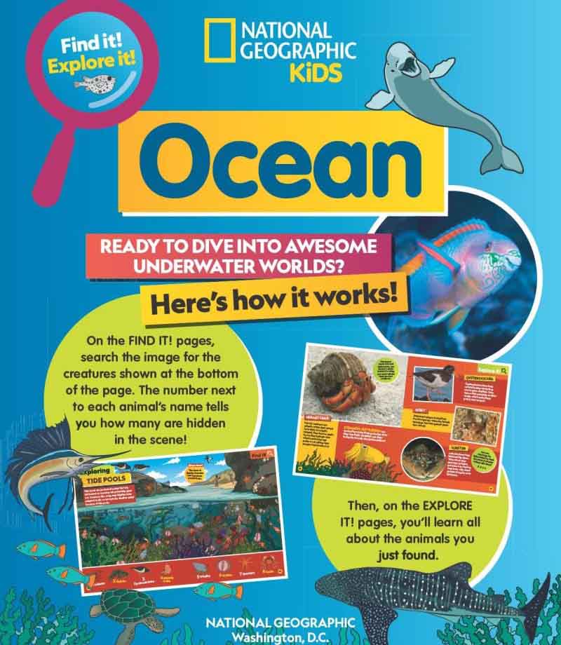 Find It! Explore It! Ocean (National Geographic Kids)-Nonfiction: 動物植物 Animal & Plant-買書書 BuyBookBook
