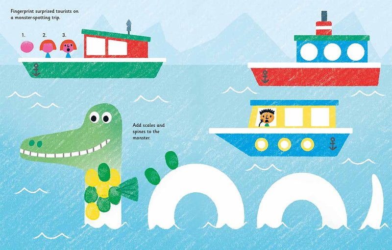 Fingerprint Activities Monsters-Activity: 繪畫貼紙 Drawing & Sticker-買書書 BuyBookBook