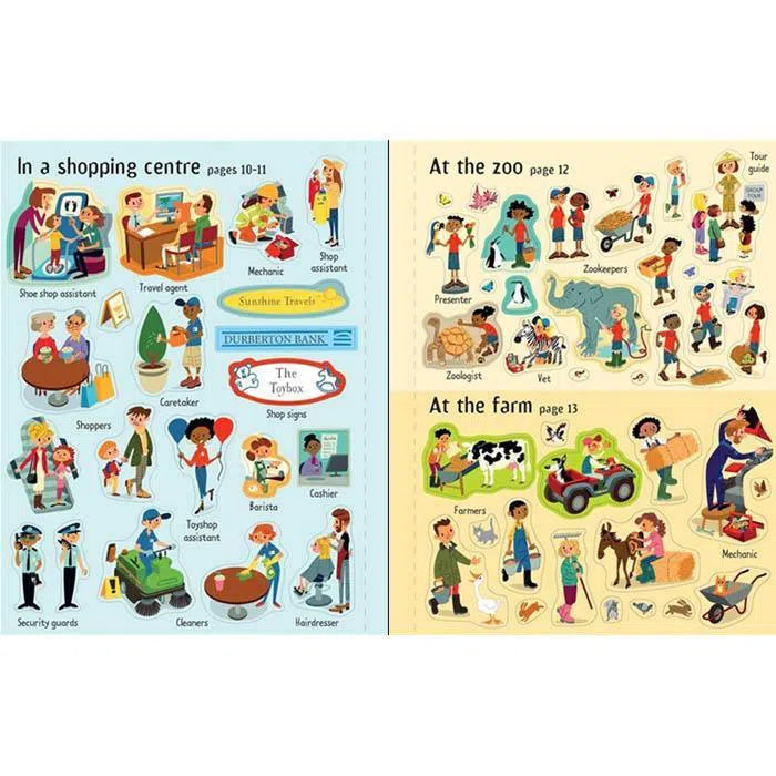 First Sticker Book Jobs Usborne