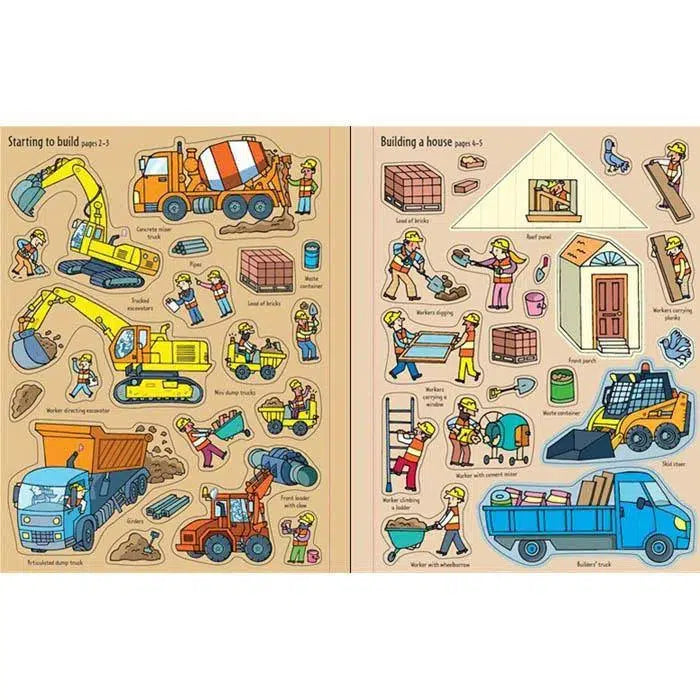 First Sticker Book Building Sites Usborne