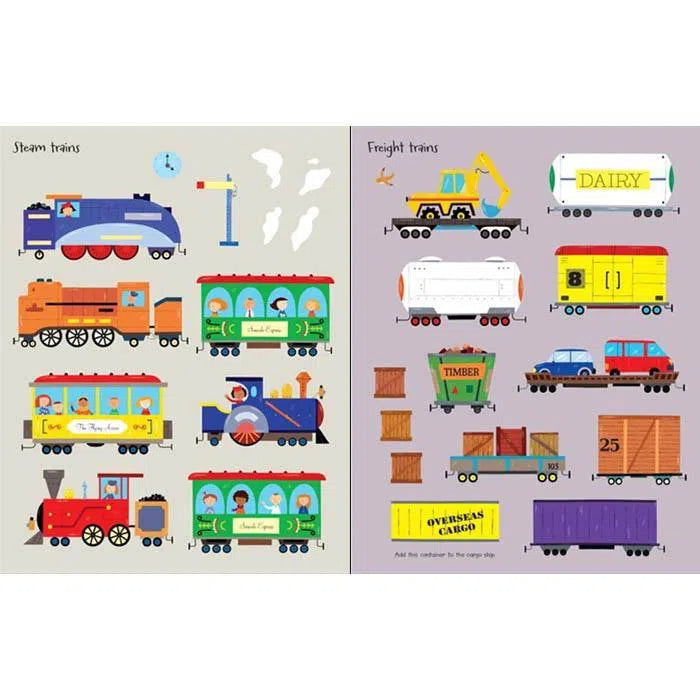 First Sticker Book Trains Usborne