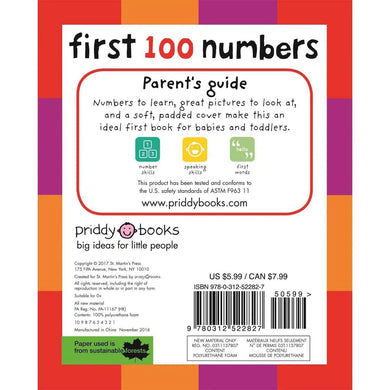 First 100 - Numbers (Board Book) (Padded) Priddy