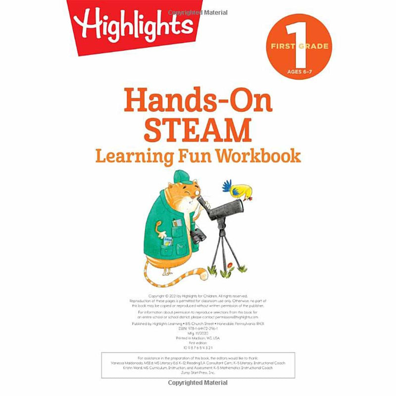 First Grade Hands-On STEAM Learning Fun Workbook-Nonfiction: 科學科技 Science & Technology-買書書 BuyBookBook
