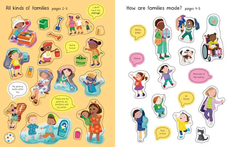 First Sticker Book Families-Activity: 繪畫貼紙 Drawing & Sticker-買書書 BuyBookBook