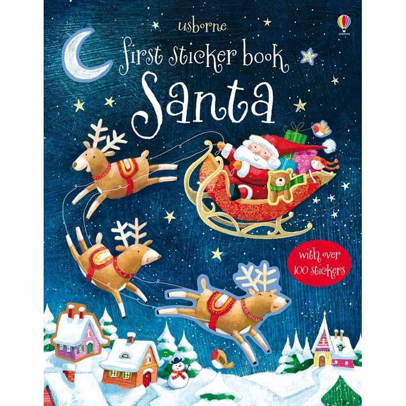 First Sticker Book Santa Usborne