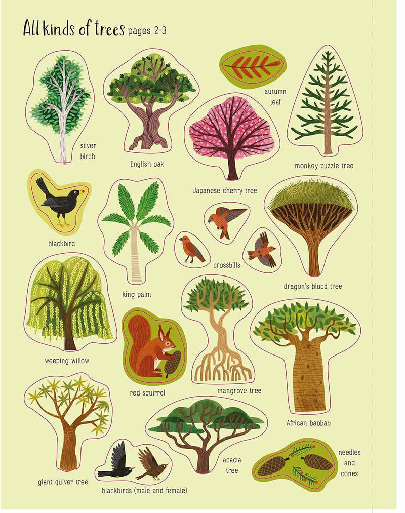 First Sticker Book Trees (Usborne) (Jane Bingham)