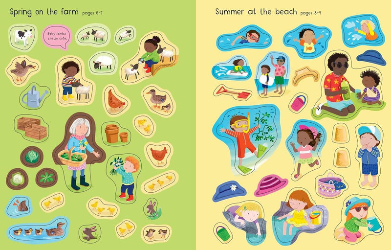 First Sticker Book Weather and Seasons-Children’s interactive and activity books and kits-買書書 BuyBookBook