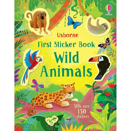 First Sticker Book Wild Animals (Usborne) (Holly Bathie)-Activity: 繪畫貼紙 Drawing & Sticker-買書書 BuyBookBook