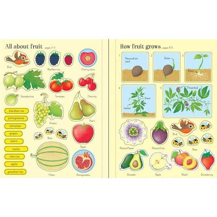 First Sticker Book Fruit and Vegetables Usborne