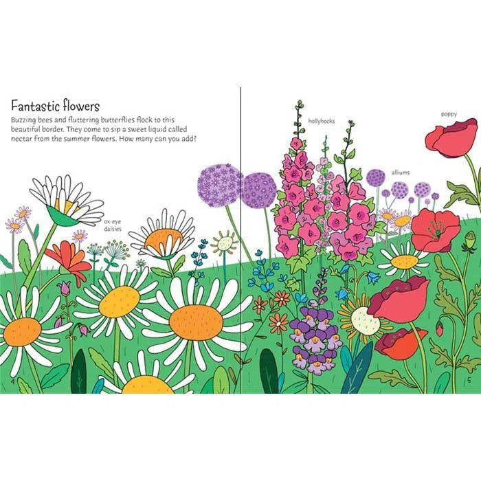 First Sticker Book Garden Usborne