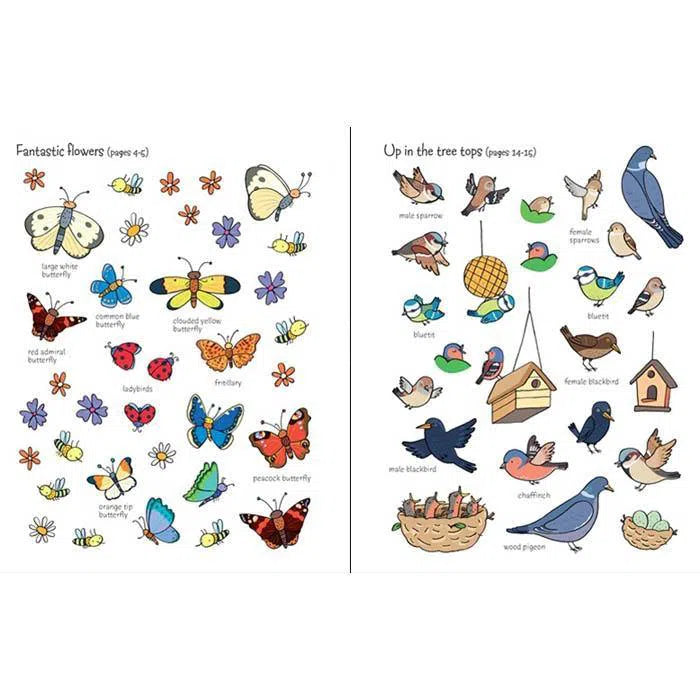 First Sticker Book Garden Usborne