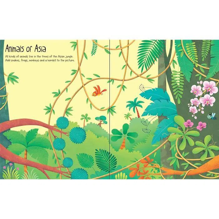 First Sticker Book Jungle Usborne