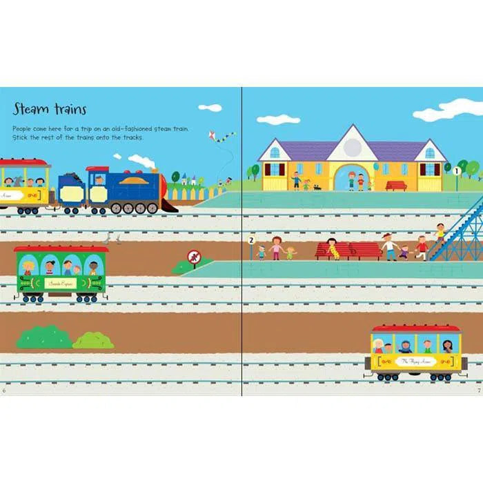 First Sticker Book Trains Usborne