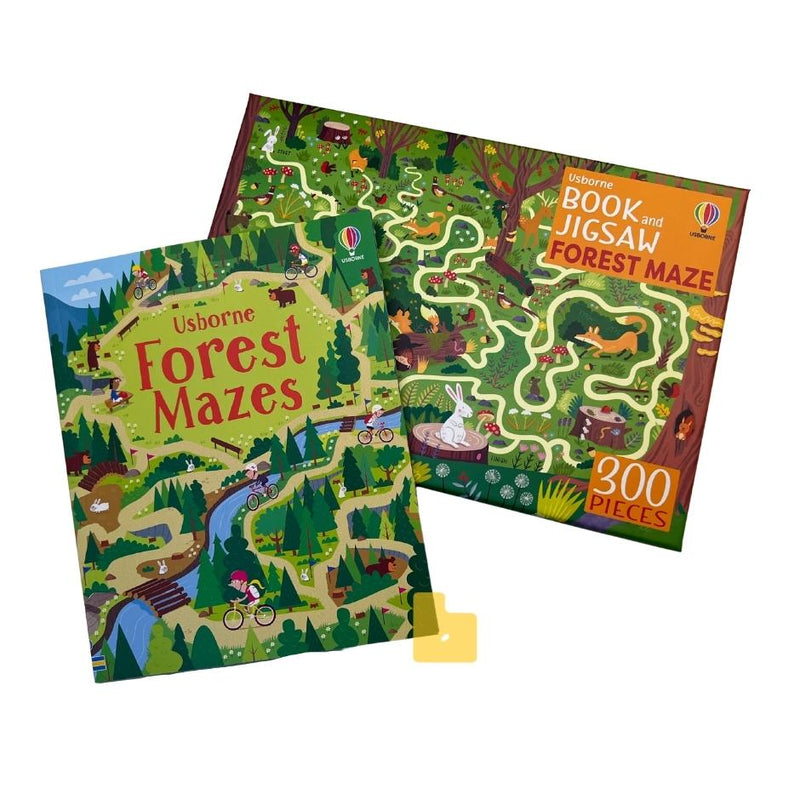 Forest Maze  (Usborne Book and Jigsaw) (300 pcs) - 買書書 BuyBookBook