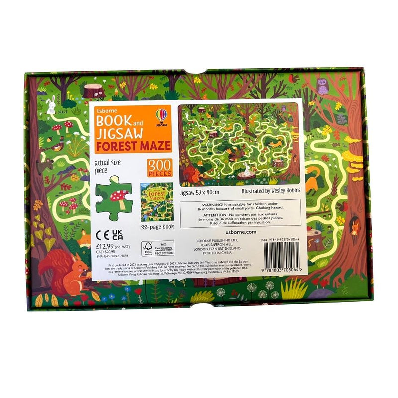 Forest Maze  (Usborne Book and Jigsaw) (300 pcs) - 買書書 BuyBookBook