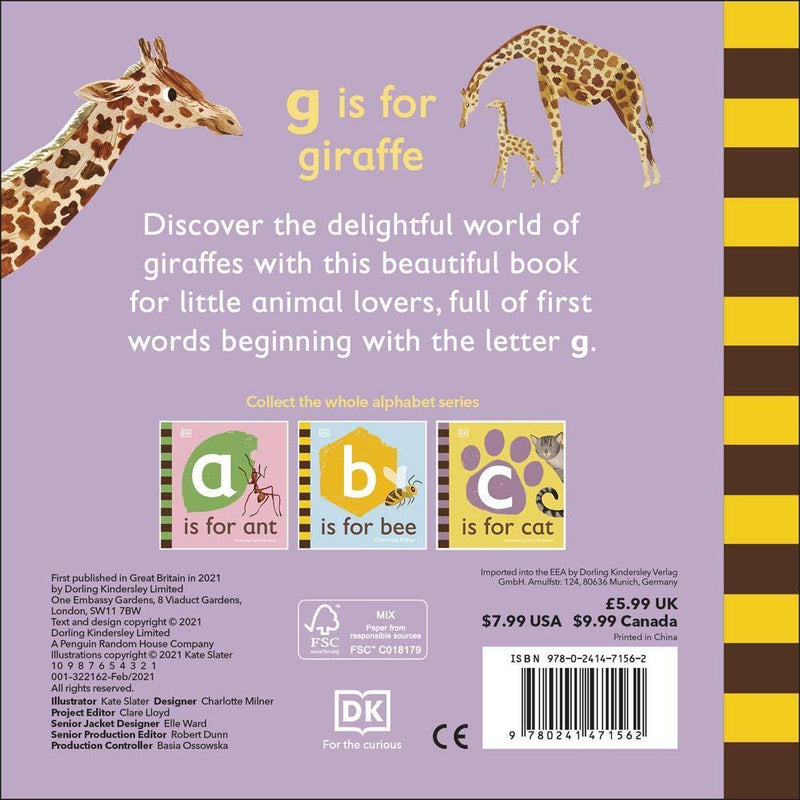 G is for Giraffe (Board book) DK UK