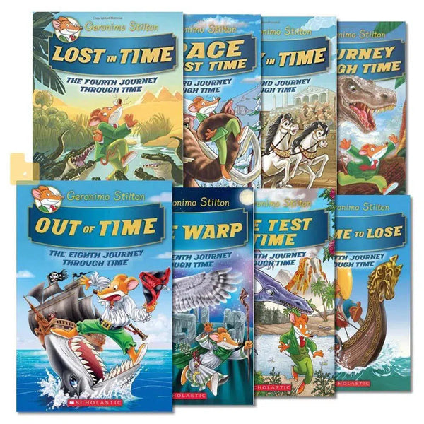 Geronimo Stilton The Journey Through Time #1-8 (8 books bundle) Scholastic