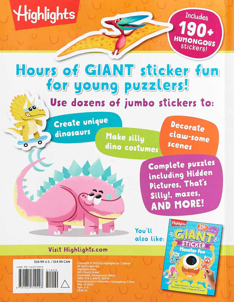 Giant Sticker Dinosaur Fun (Giant Sticker Fun)-Activity: 繪畫貼紙 Drawing & Sticker-買書書 BuyBookBook