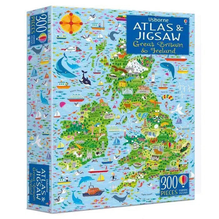 Great Britain and Ireland Atlas (Usborne Book and Jigsaw) (300 pcs) Usborne