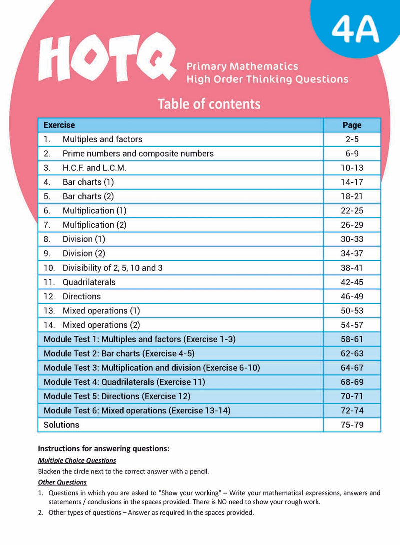 HOTQ Primary Mathematics High Order Thinking Questions-Supplemental: 數學科 Math-買書書 BuyBookBook