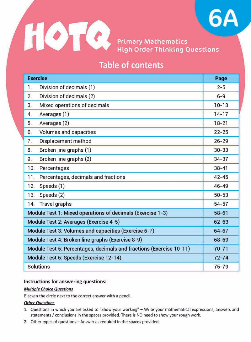 HOTQ Primary Mathematics High Order Thinking Questions-Supplemental: 數學科 Math-買書書 BuyBookBook