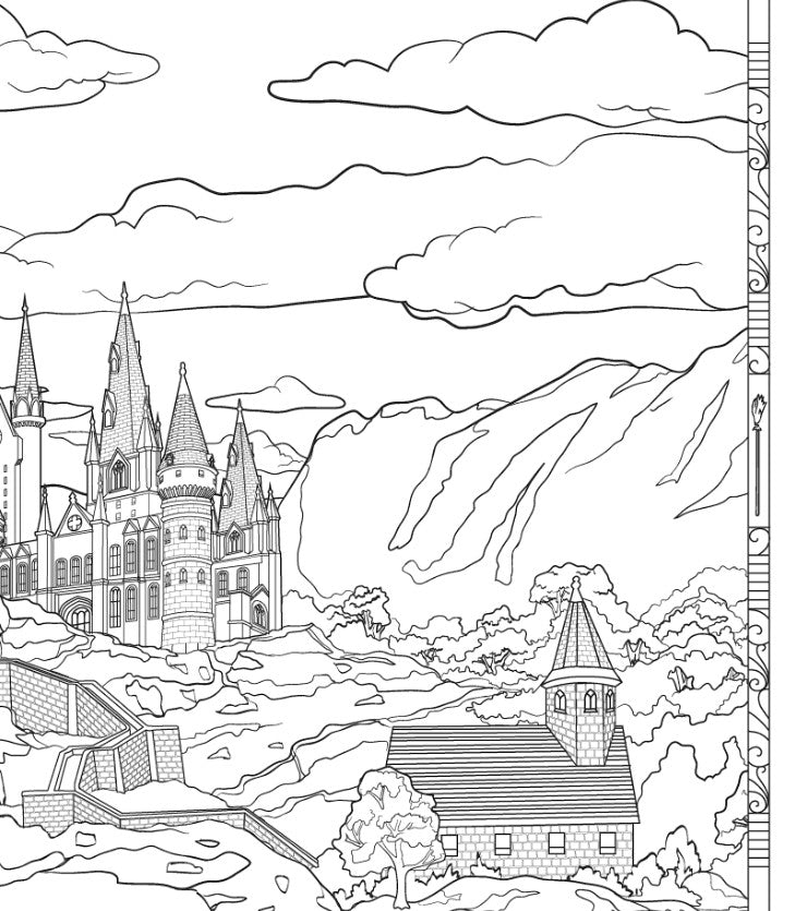 Harry Potter Magical Places and Characters Colouring Book 3 (Warner Brothers)-Activity: 繪畫貼紙 Drawing & Sticker-買書書 BuyBookBook