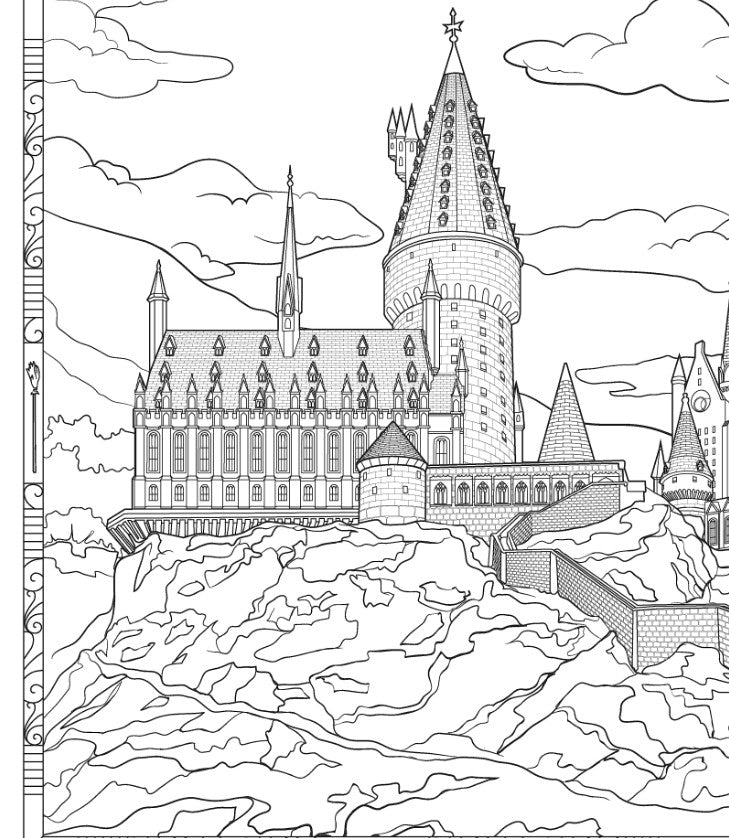 Harry Potter Magical Places and Characters Colouring Book 3 (Warner Brothers)-Activity: 繪畫貼紙 Drawing & Sticker-買書書 BuyBookBook