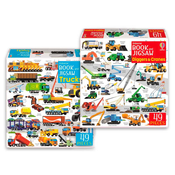Heavy Vehicles Bundle (Usborne Book and Jigsaw)-Activity: 拼砌玩具 Jigsaw & Toy-買書書 BuyBookBook
