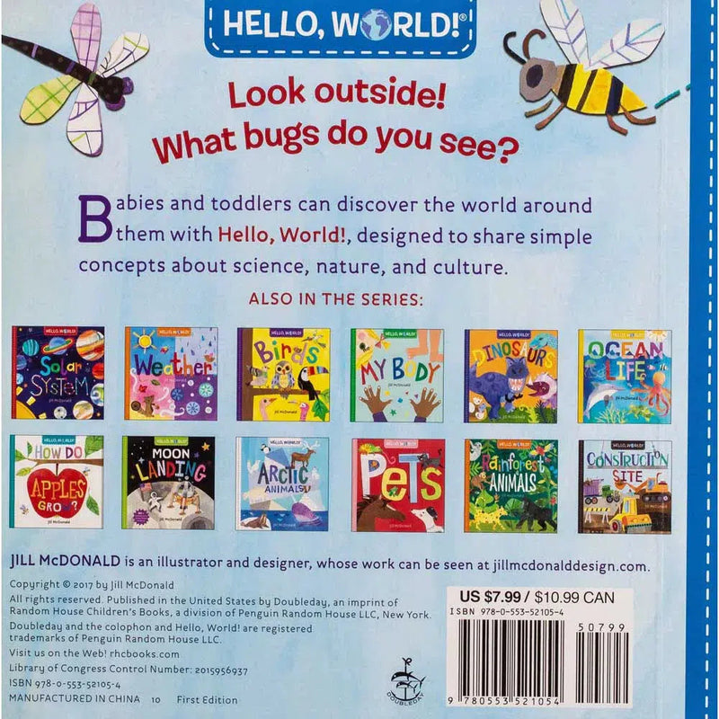 Hello, World! Backyard Bugs (Board Book)-Nonfiction: 動物植物 Animal & Plant-買書書 BuyBookBook