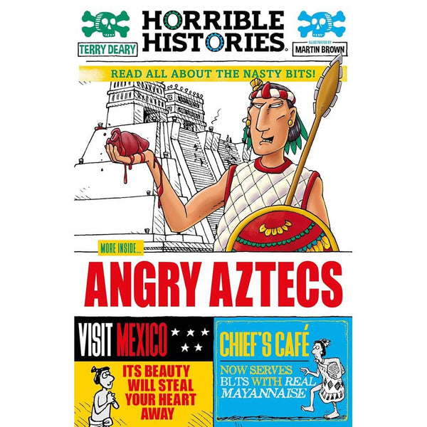 Horrible Histories - Angry Aztecs (Newspaper ed.) (Terry Deary)-Nonfiction: 歷史戰爭 History & War-買書書 BuyBookBook
