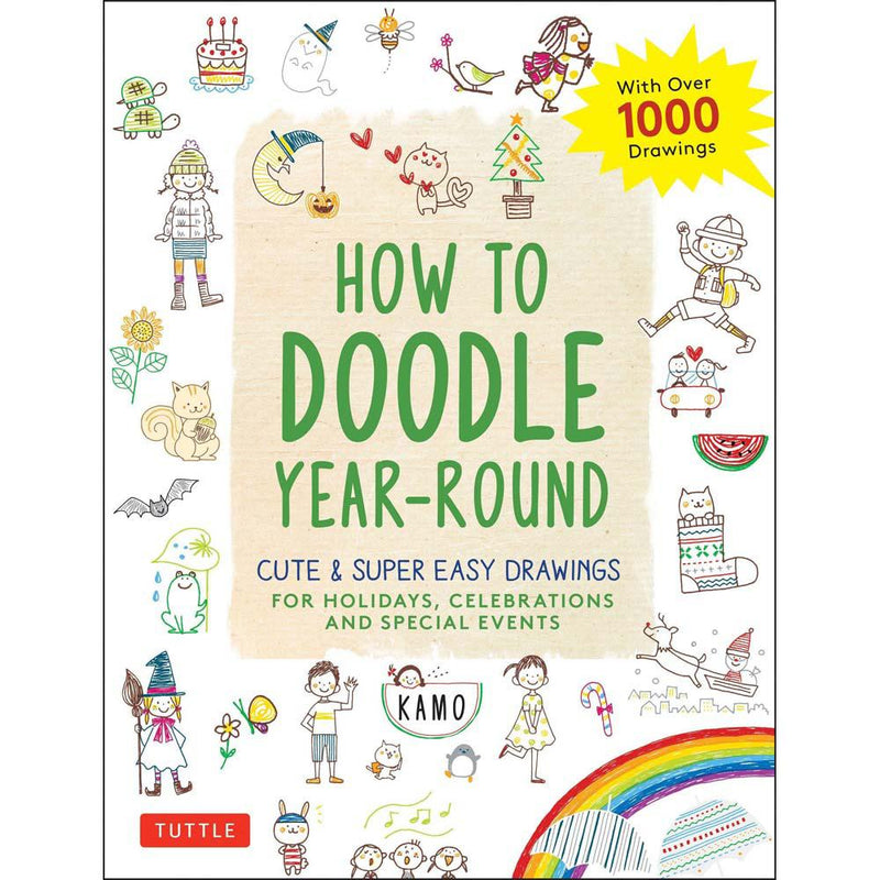 How to Doodle Year-Round (Kamo)-Activity: 繪畫貼紙 Drawing & Sticker-買書書 BuyBookBook