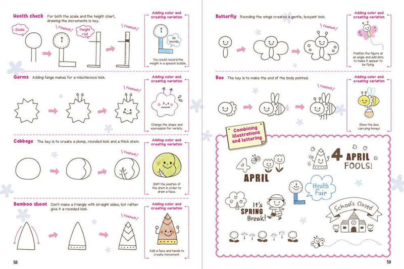 How to Draw Cute Doodles and Illustrations-Activity: 繪畫貼紙 Drawing & Sticker-買書書 BuyBookBook