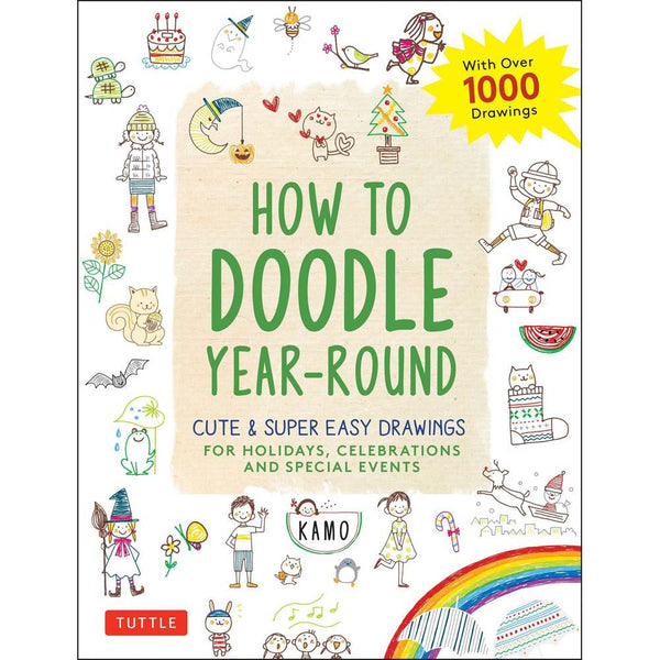 How to Doodle Year-Round (Kamo)-Activity: 繪畫貼紙 Drawing & Sticker-買書書 BuyBookBook