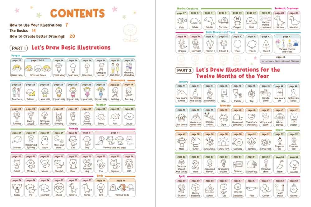 How to Draw Cute Doodles and Illustrations-Activity: 繪畫貼紙 Drawing & Sticker-買書書 BuyBookBook