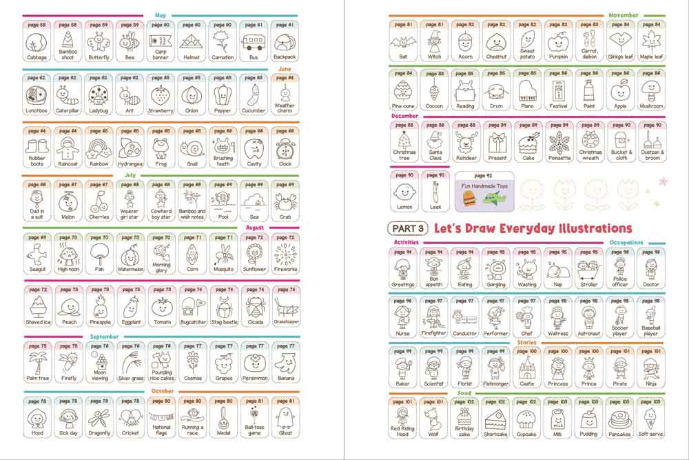 How to Draw Cute Doodles and Illustrations-Activity: 繪畫貼紙 Drawing & Sticker-買書書 BuyBookBook