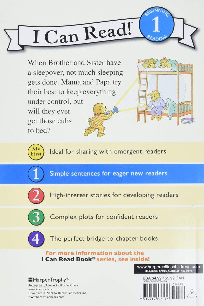 ICR: Berenstain Bears' Sleepover, The (I Can Read! L1)-Fiction: 橋樑章節 Early Readers-買書書 BuyBookBook