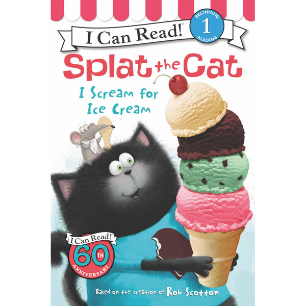 ICR: Splat the Cat : I Scream for Ice Cream (I Can Read! L1)-Fiction: 橋樑章節 Early Readers-買書書 BuyBookBook