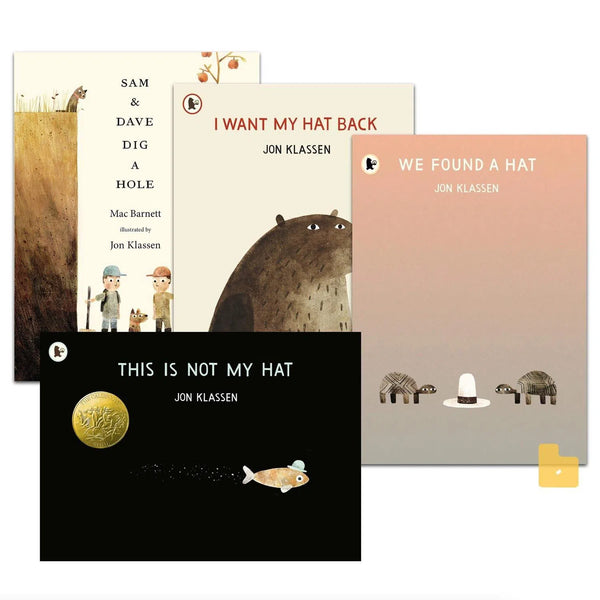 Jon Klassen 4-book Collection (Hat Trilogy + Sam and Dave Dig a Hole) (Paperback) Walker UK