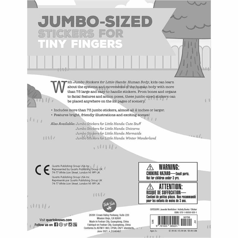 Jumbo Stickers for Little Hands: Human Body: Includes 75 Stickers