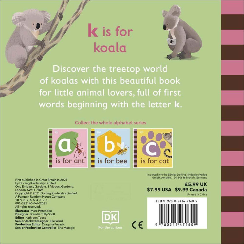 K is for Koala (Board book) DK UK